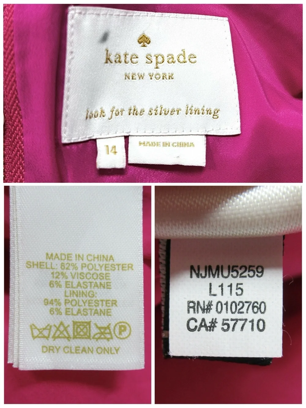 KATE SPADE New York Hot Pink Sleeveless A-Line Mini Shift Dress - Size 14
